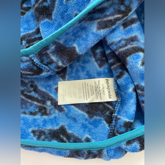 Patagonia Synchilla Snap-T Pullover Women's Size M Leaping Oasis Blue Fish - Picture 12 of 15